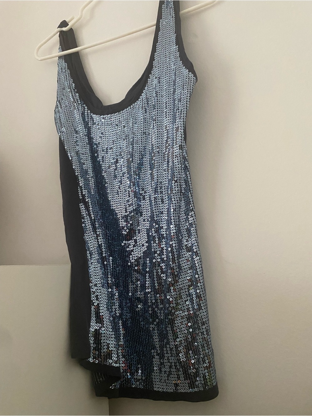Miss Selfridge Black Dress with Silver Sequins